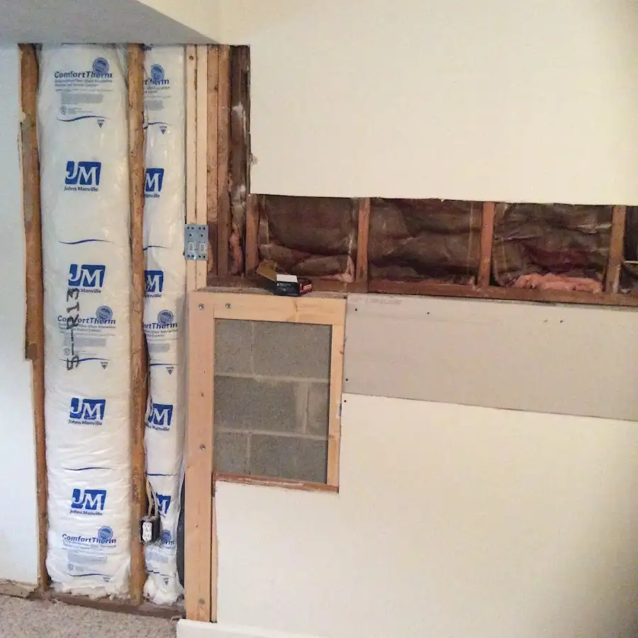 Wall insulation replacement during Contents Cleaning & Restoration in Moss Point